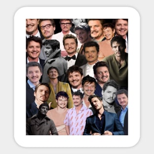 pedro pascal photo collage Sticker